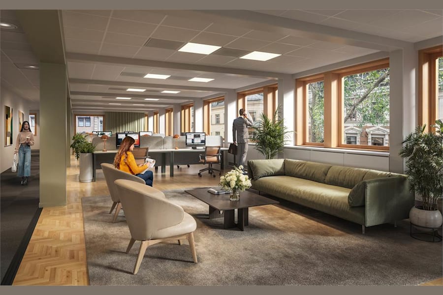 Jakobsbergsgatan 16 - Visionsbild kontorslandskap