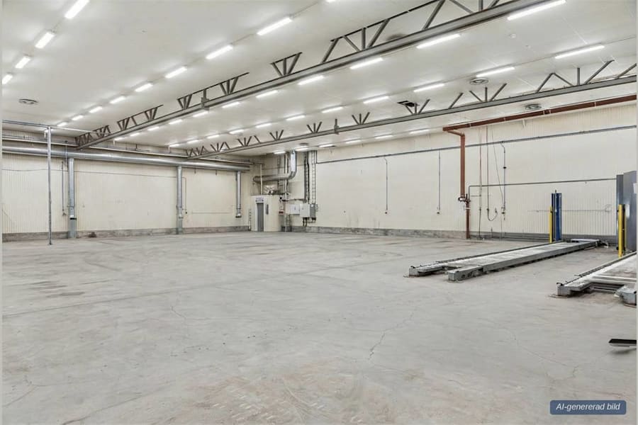 Hantverkarvägen 9 - Lokal ser ut enligt bild, tömd med hjälp av AI