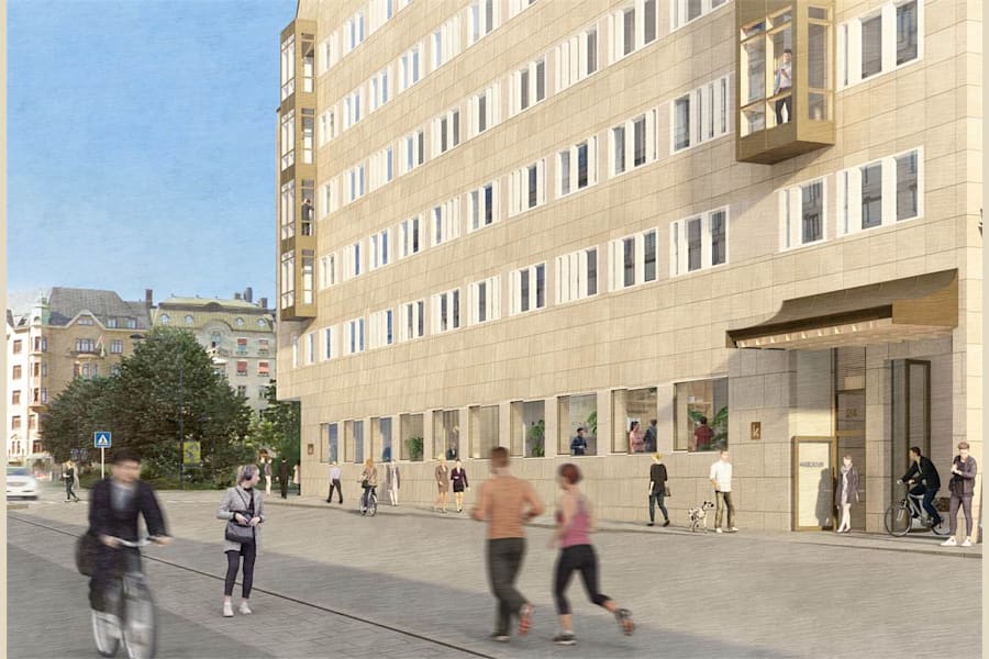 Olof Palmes gata 31 - Fasad Västra Järnvägsgatan