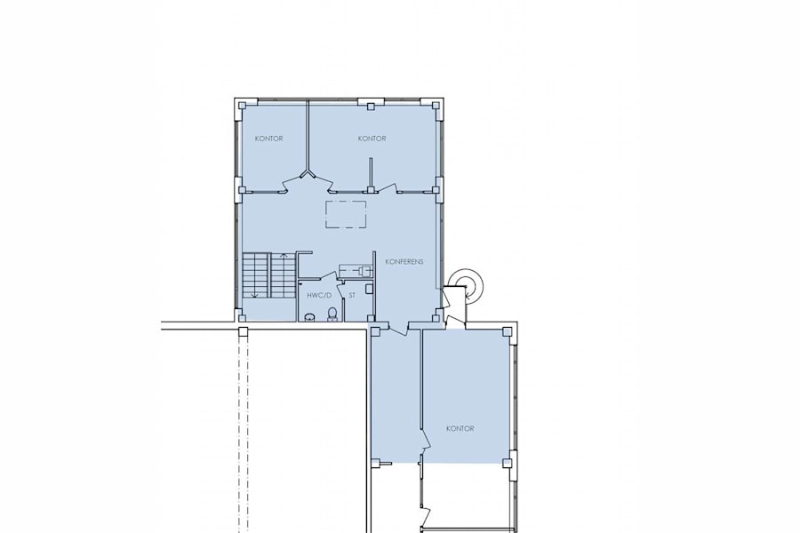 Flygledaregatan 5 - Plan 2, kontor