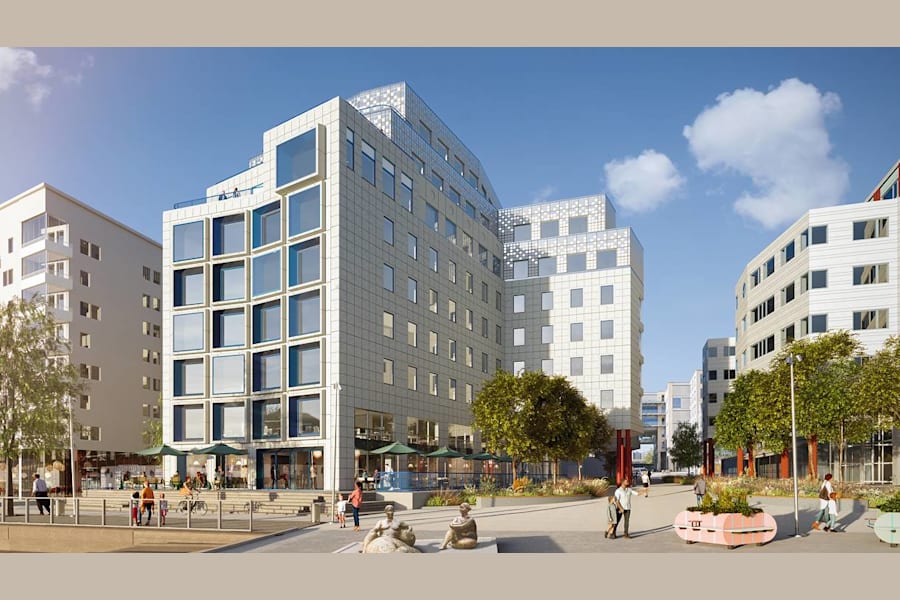 Marieviksgatan 29 - Visionsbild Signalhuset dagtid