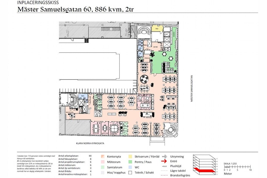 Mäster Samuelsgatan 60 - Klara Zenit - Ritning