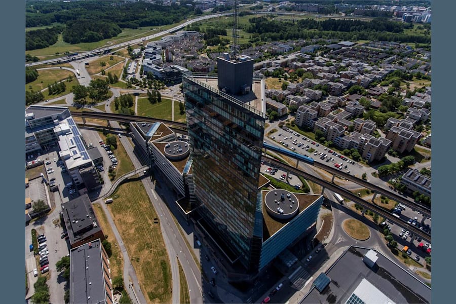 Hanstavägen 29 - Kista Science Tower,... - Kista Science Tower ifrån ovan