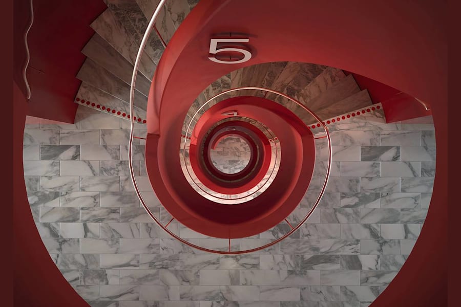 Marieviksgatan 29 - Visionsbild trapphus