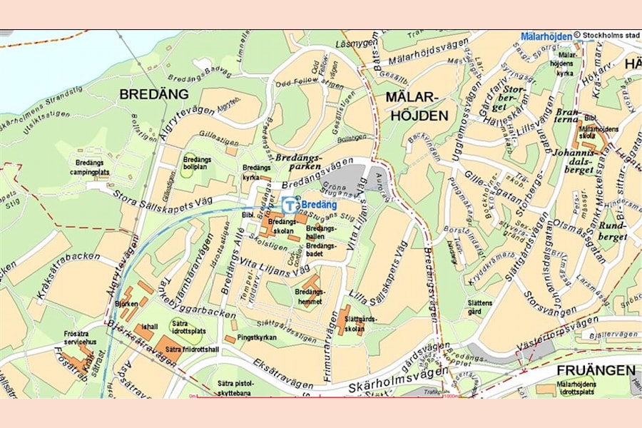 Bredängstorget 5, 3 trappor - Karta centrumet