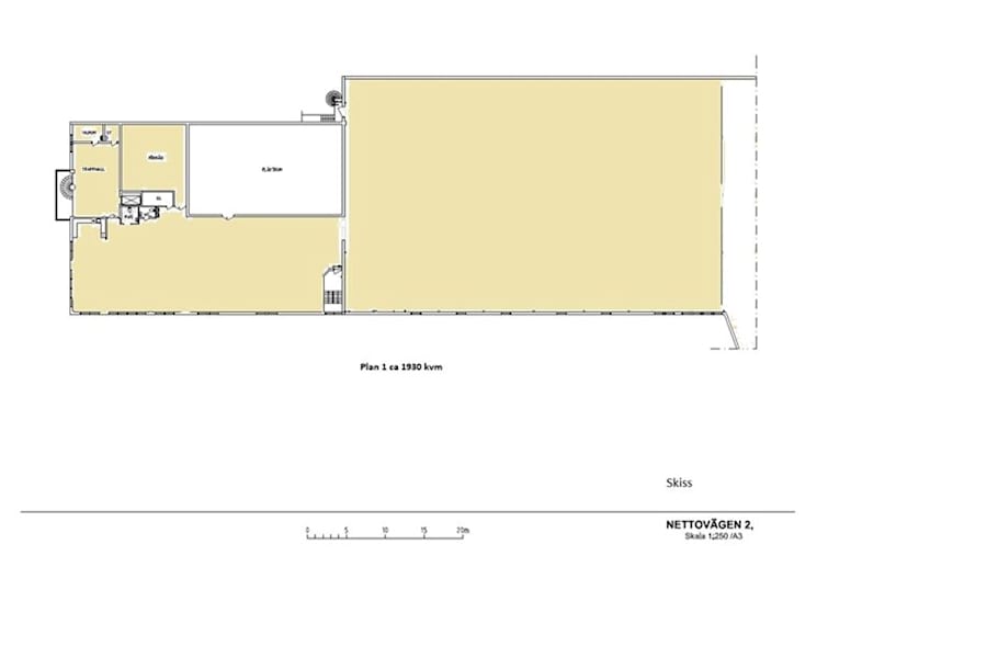 Nettovägen 2-4 - Skiss lokal Nettovägen 2 plan 1