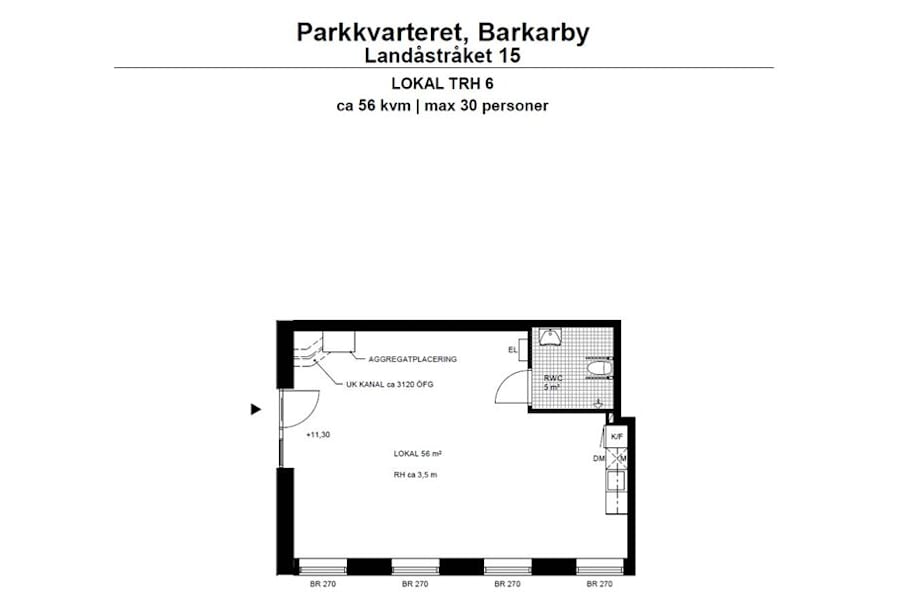 Landåstråket 15 - Planlösning lokal 6 uppdaterad