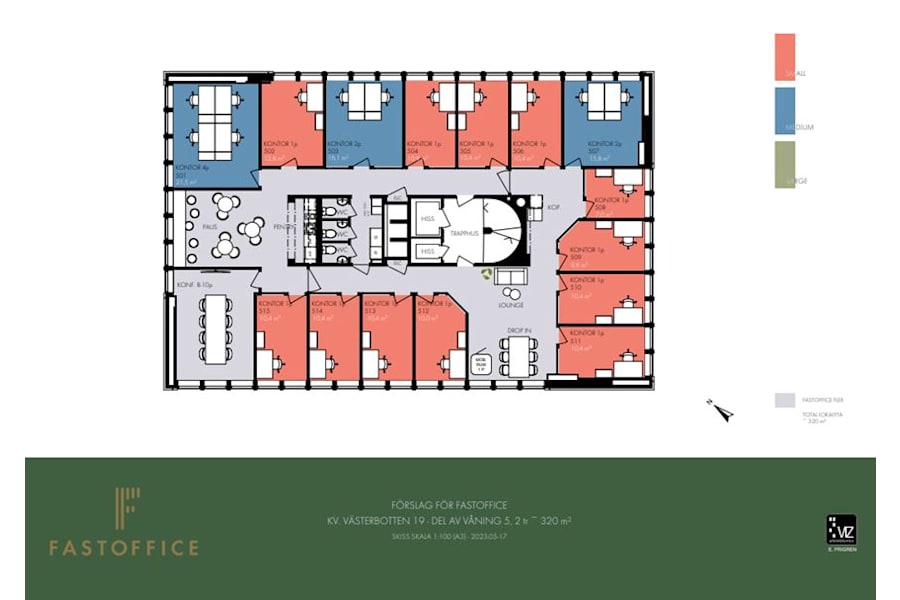 Stockholmsvägen 18 - Ritning Västerbotten Plan 5 (2trp)