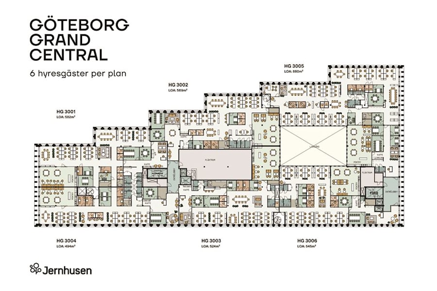 Göteborg Grand Central - Grand Central 6 enheter 580 kvm