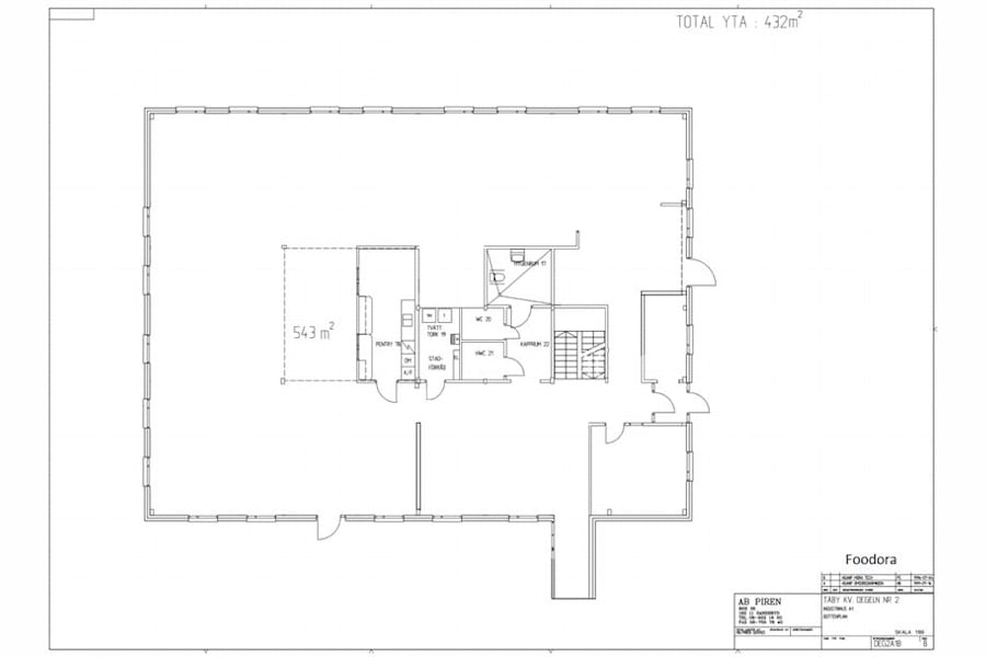 Nytorpsvägen 2 - Ritning Foodora