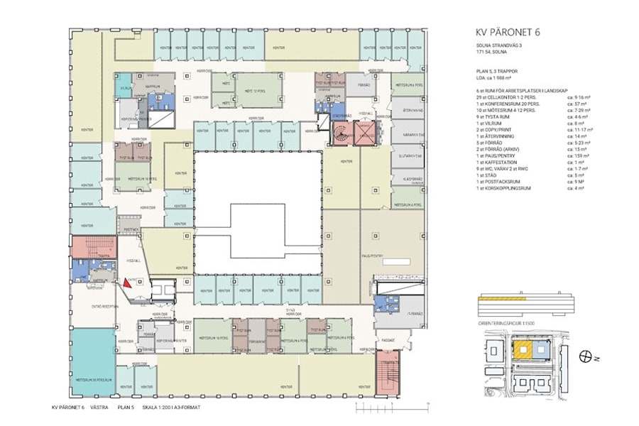 Solna Strandväg 3 - Planritning Solna Strandväg 3 1988 kvm plan 5