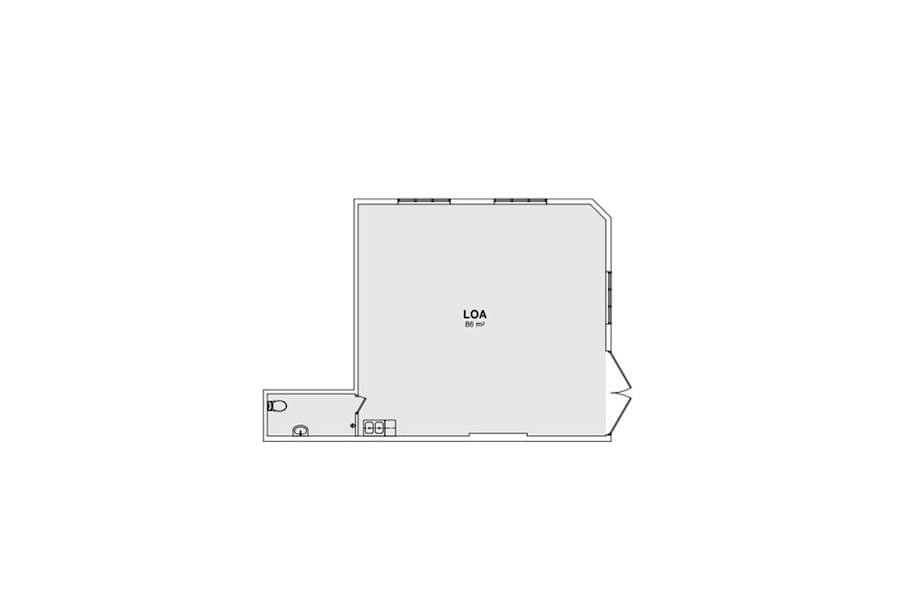 Åbäcksgatan 8 - Planskiss Lager 86 kvm