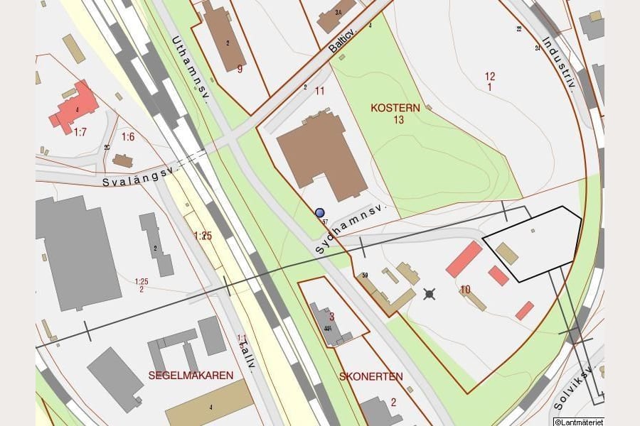 Sydhamnsvägen 55-57 - Fastighetskarta