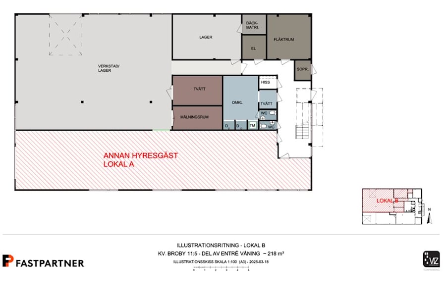 Industrilokal på Östra Bangatan 20, Arlandastad