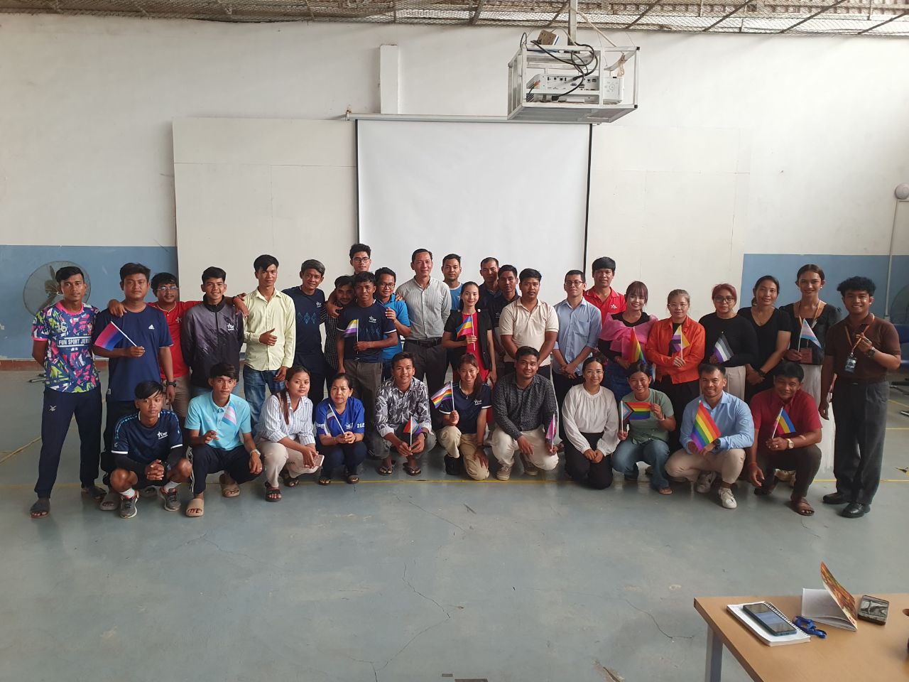 ISF Cambodia staff taking part in an inspiring LGBTQIA+ inclusion training as part of the Kick Out Hate program, May 2025.