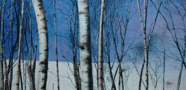 Port Appin Studio textile art: Winter Birches