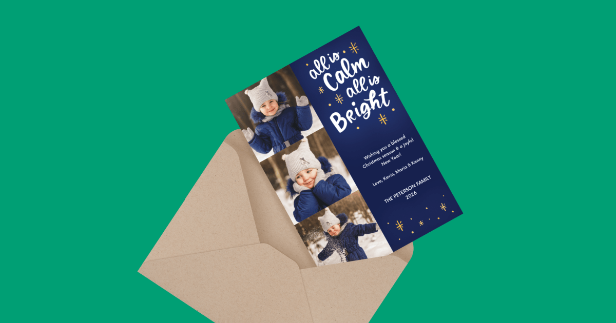 All Is Calm Christmas by Grey Street Paper | Postable