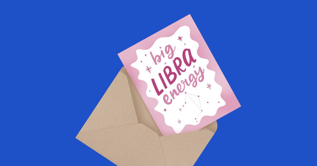 Libra Birthday by Grey Street Paper | Postable