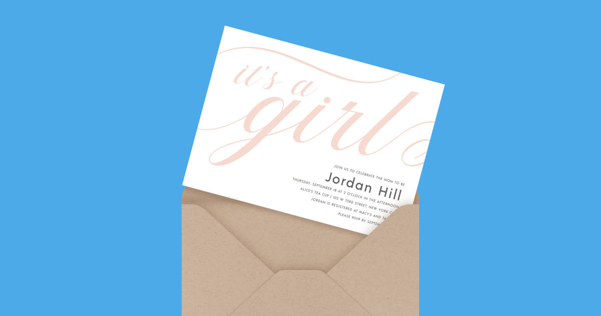 It's A Girl Script by Postable | Postable