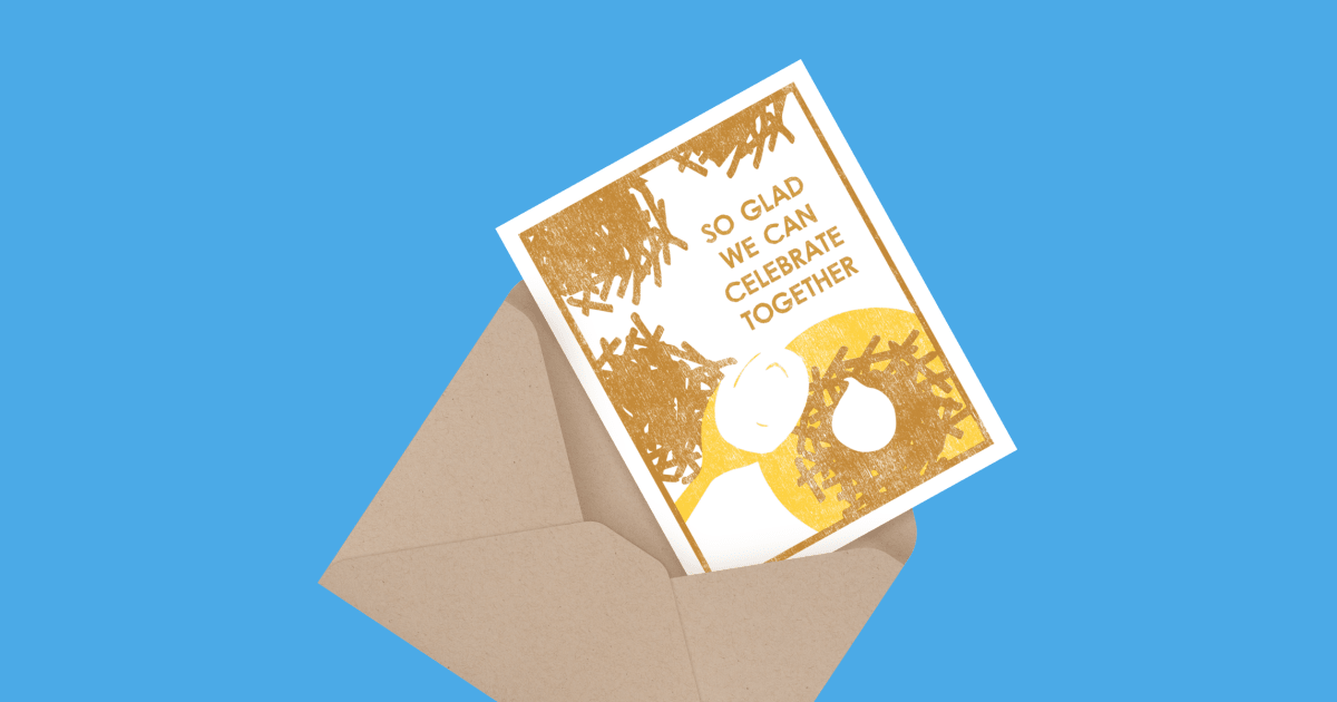 So Glad We Can Celebrate by Heartell Press Postable