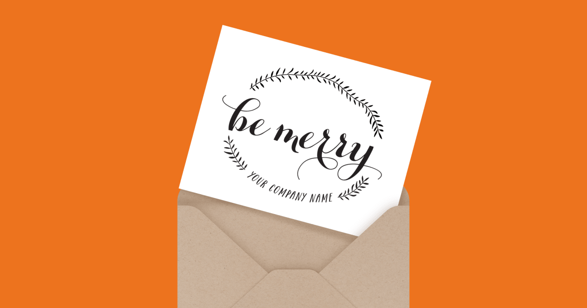 Be Merry Branch Business Holiday Card | Postable | Postable