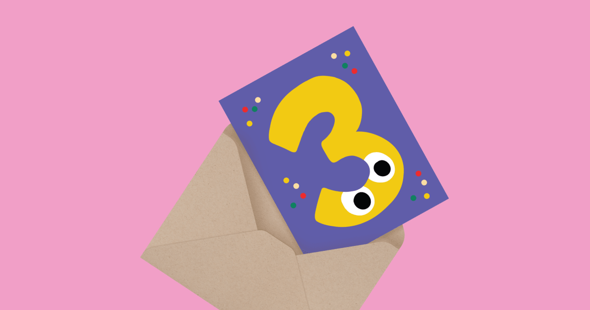 Birthday Three by Goodputty Design | Postable