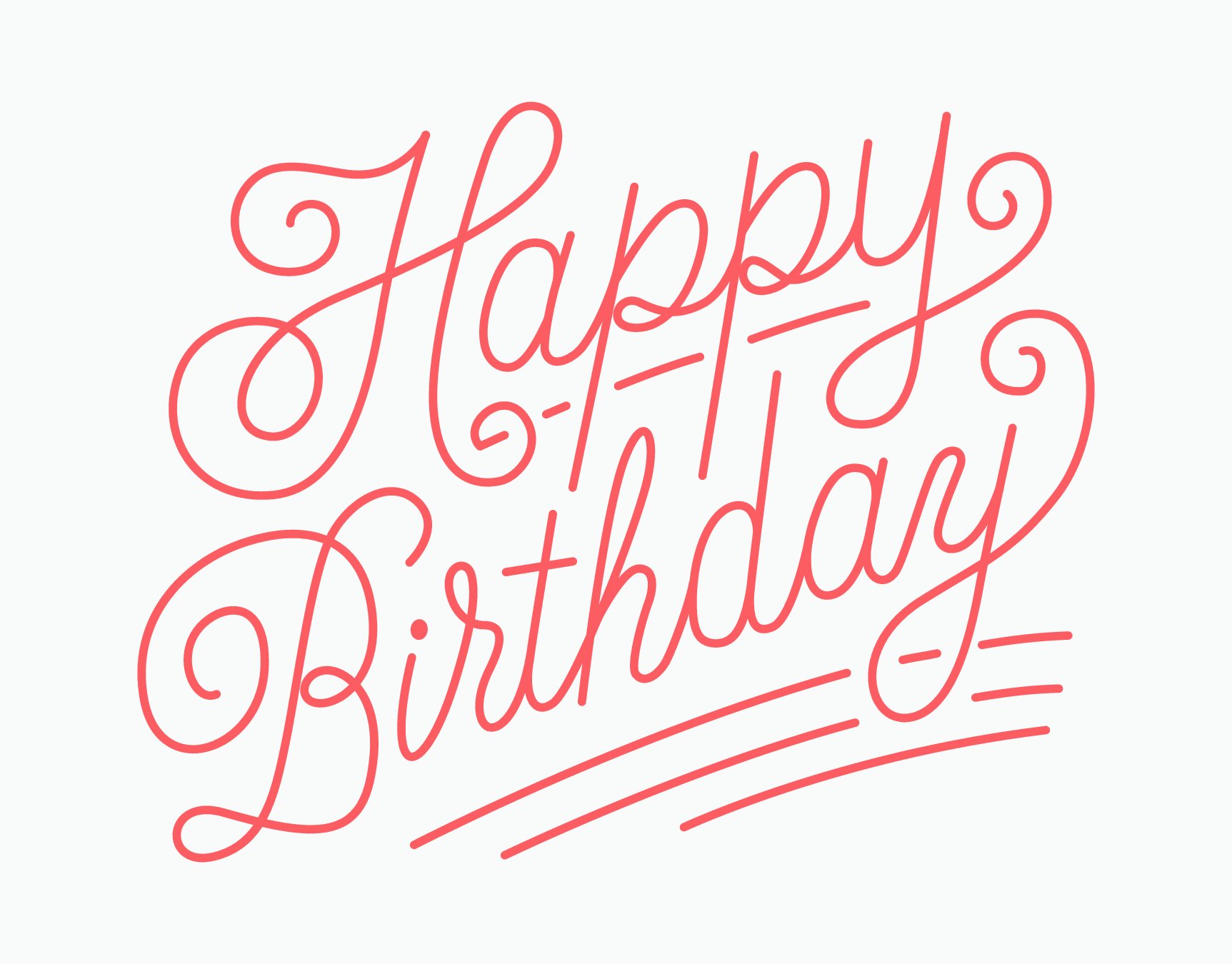 Red Script Birthday