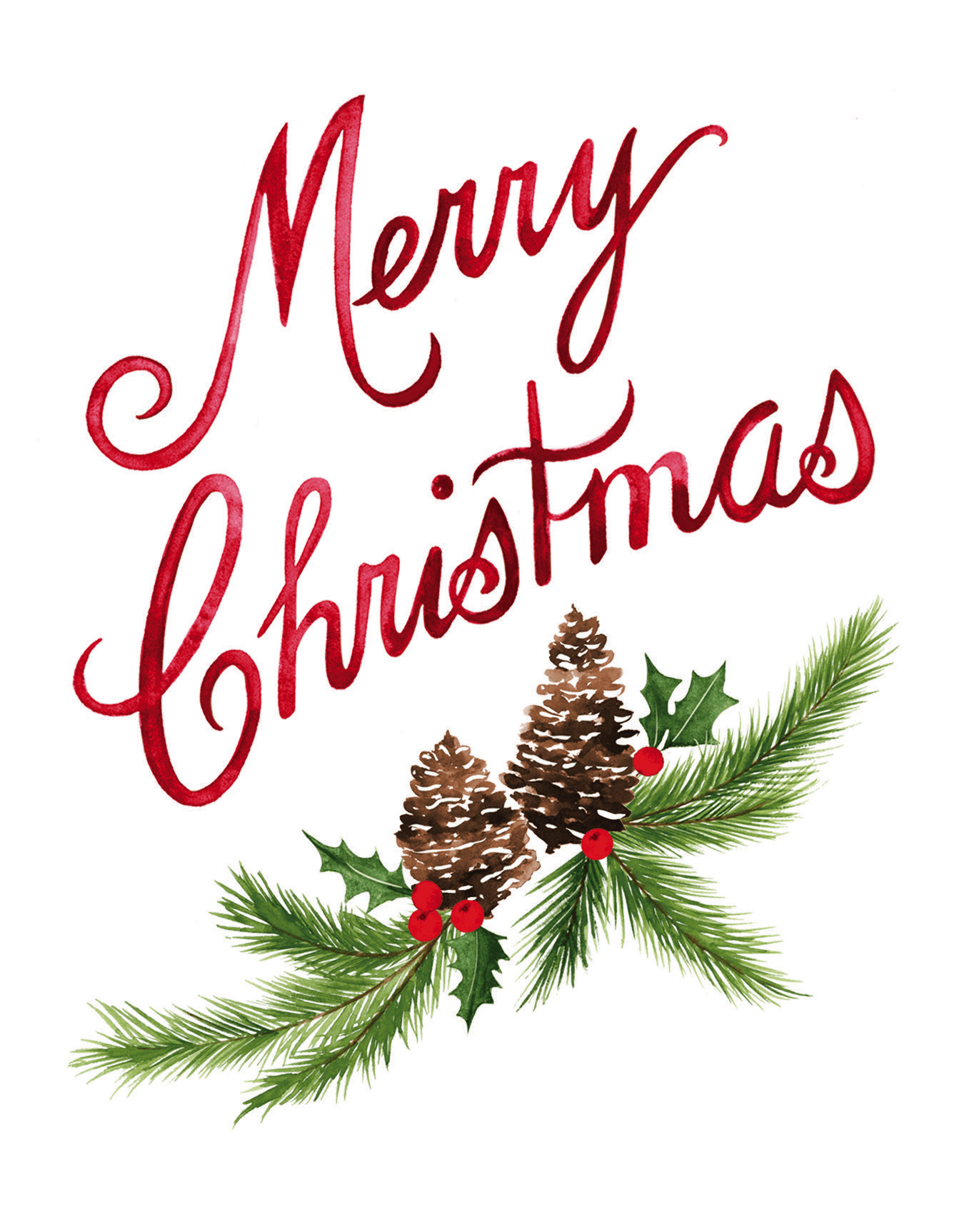Pinecone Christmas Card