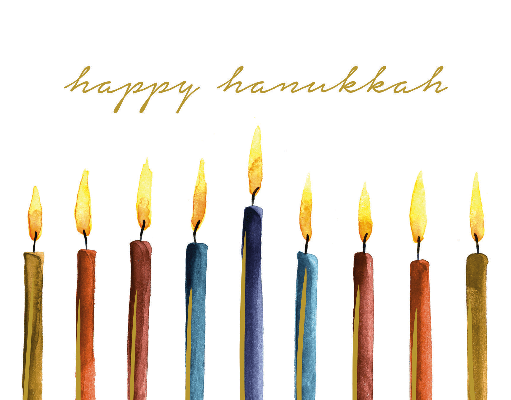 Happy Hanukkah Candles
