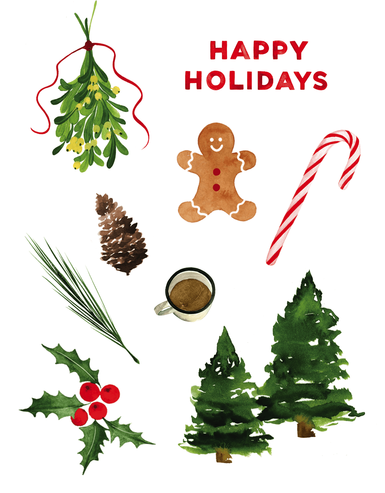 Happy Holidays Icons
