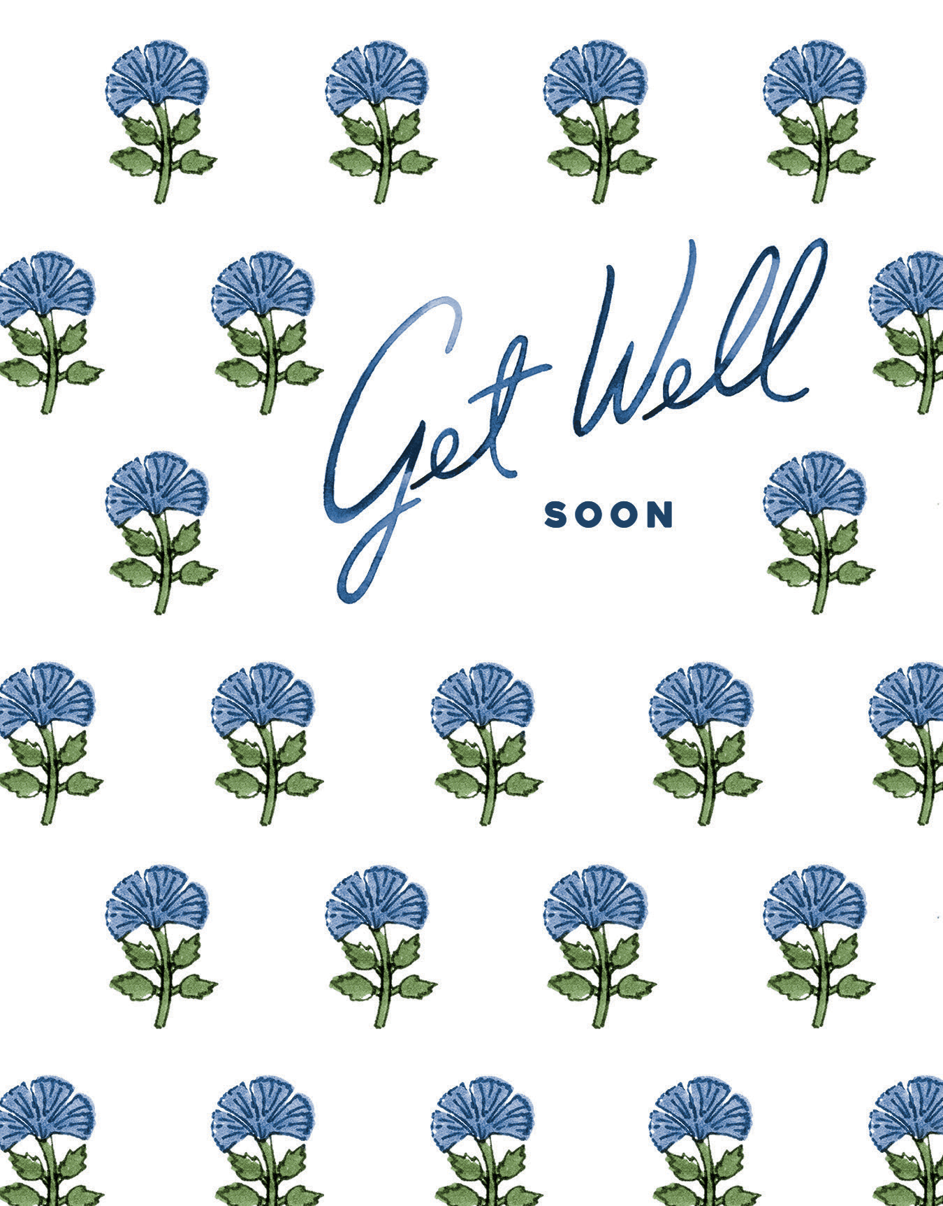 Block Print Get Well