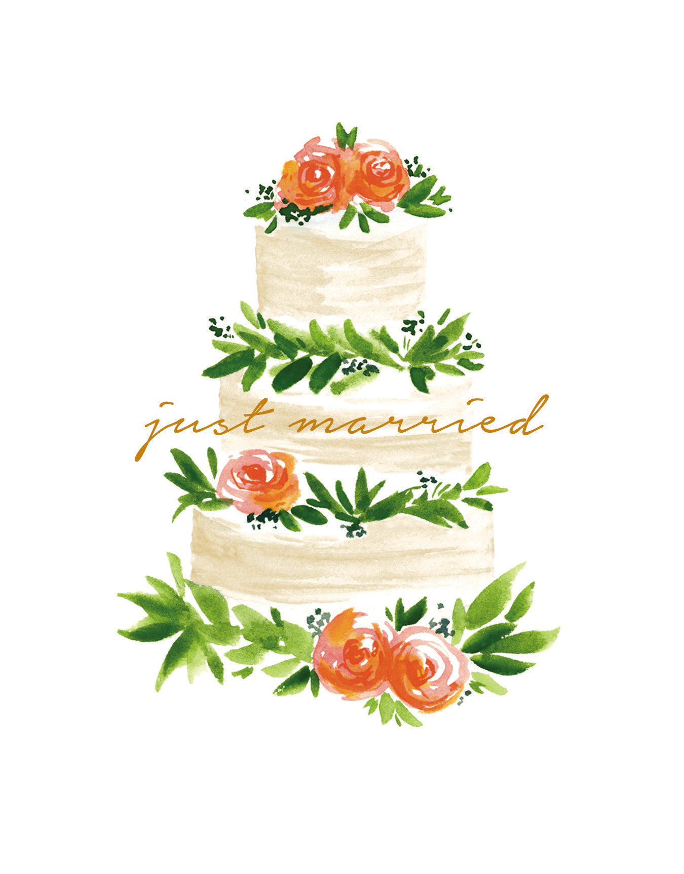 Just Married Cake