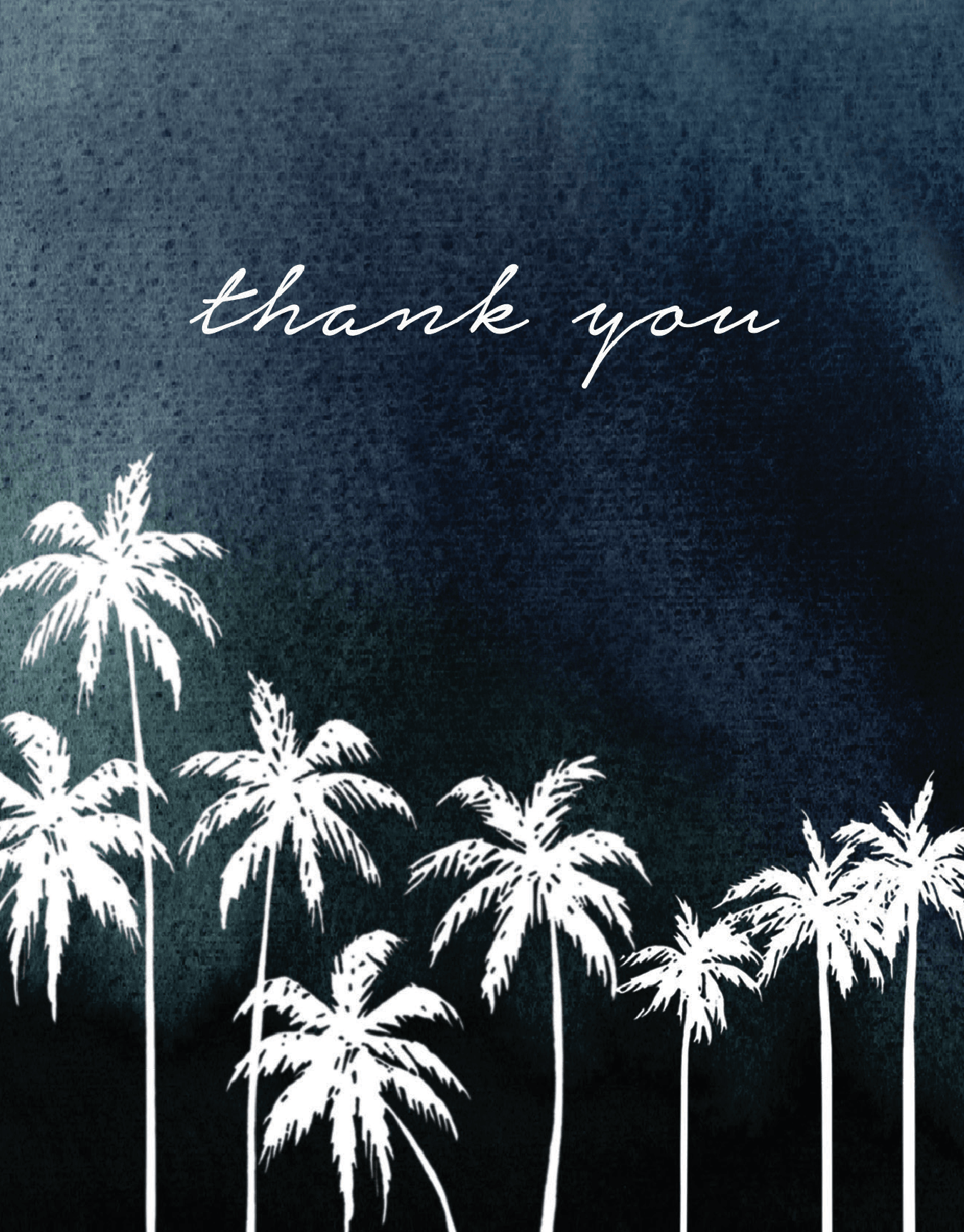 Row Of Palms Thank You