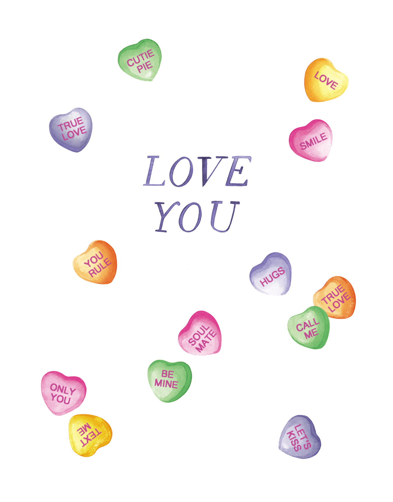 Candy Hearts Love