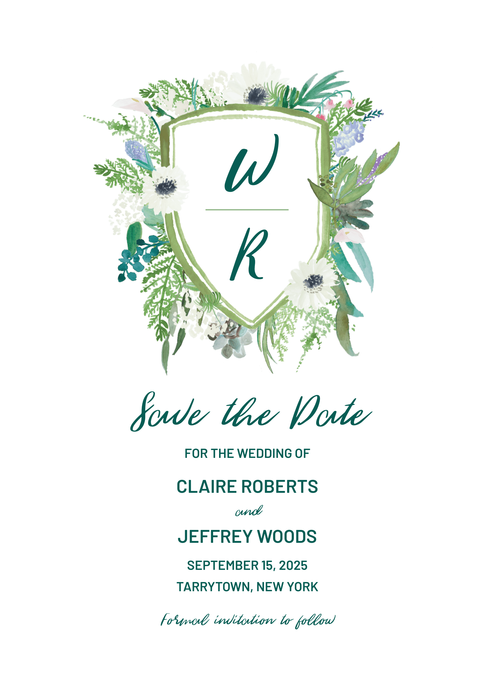 Botanical Bliss Save The Date