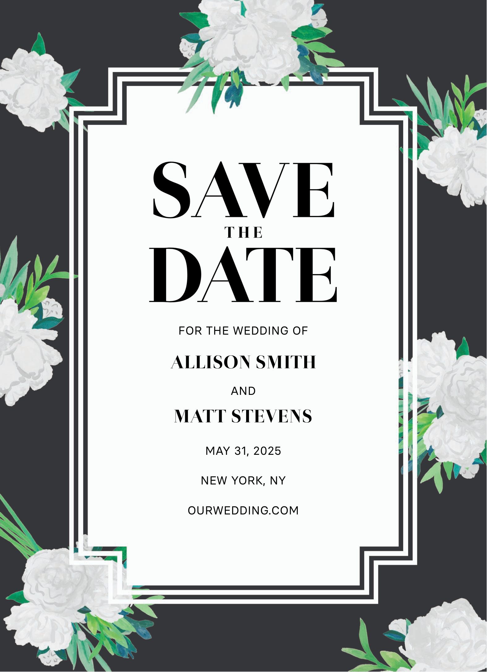 Roaring Romance Save The Date