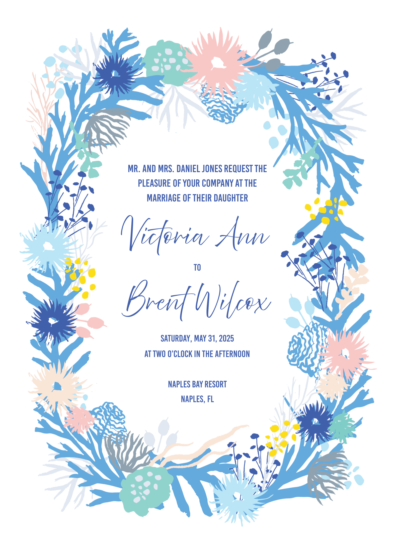 Sea Of Love Wedding Invite