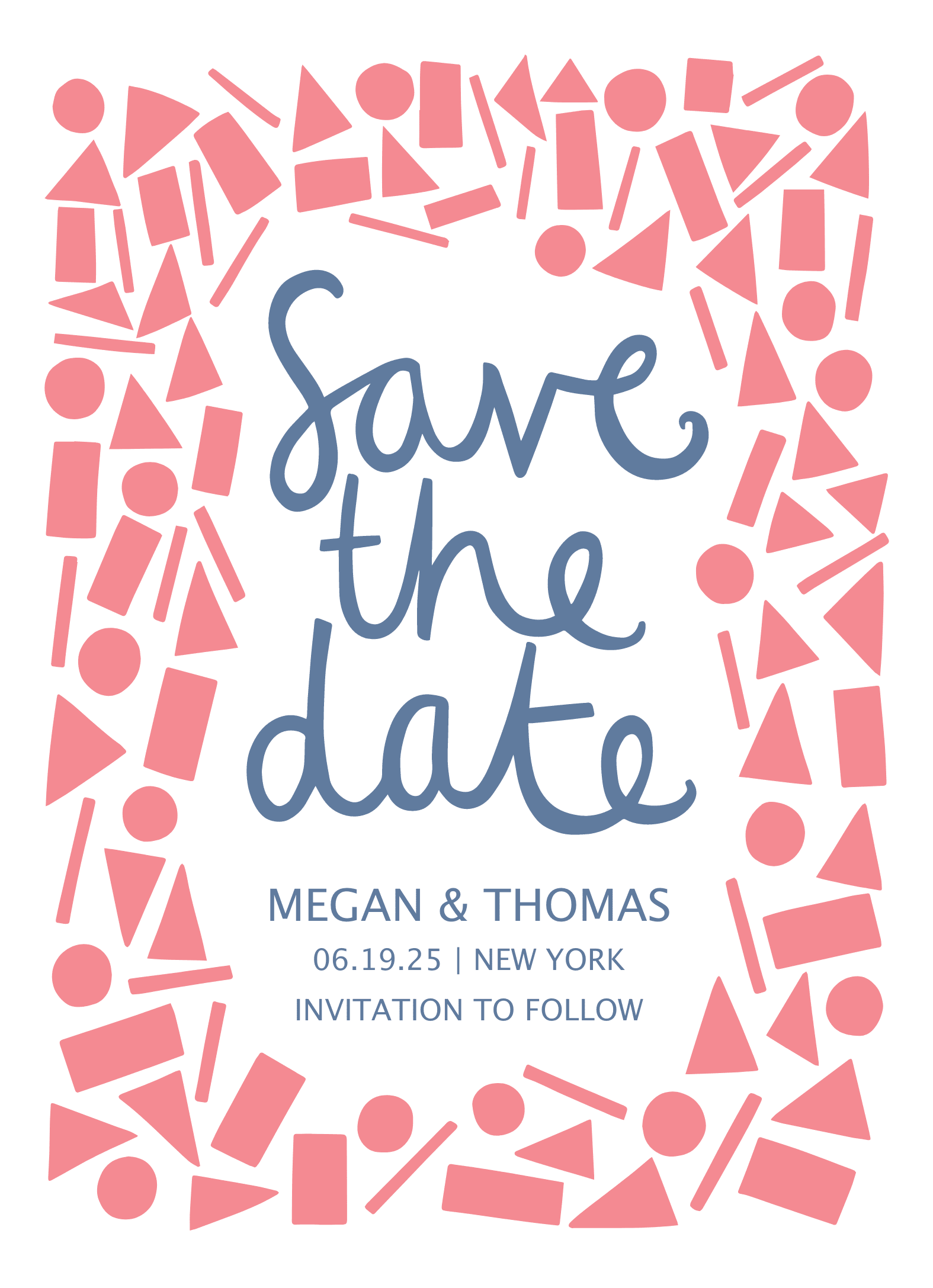 Swirly Shapes Save The Date