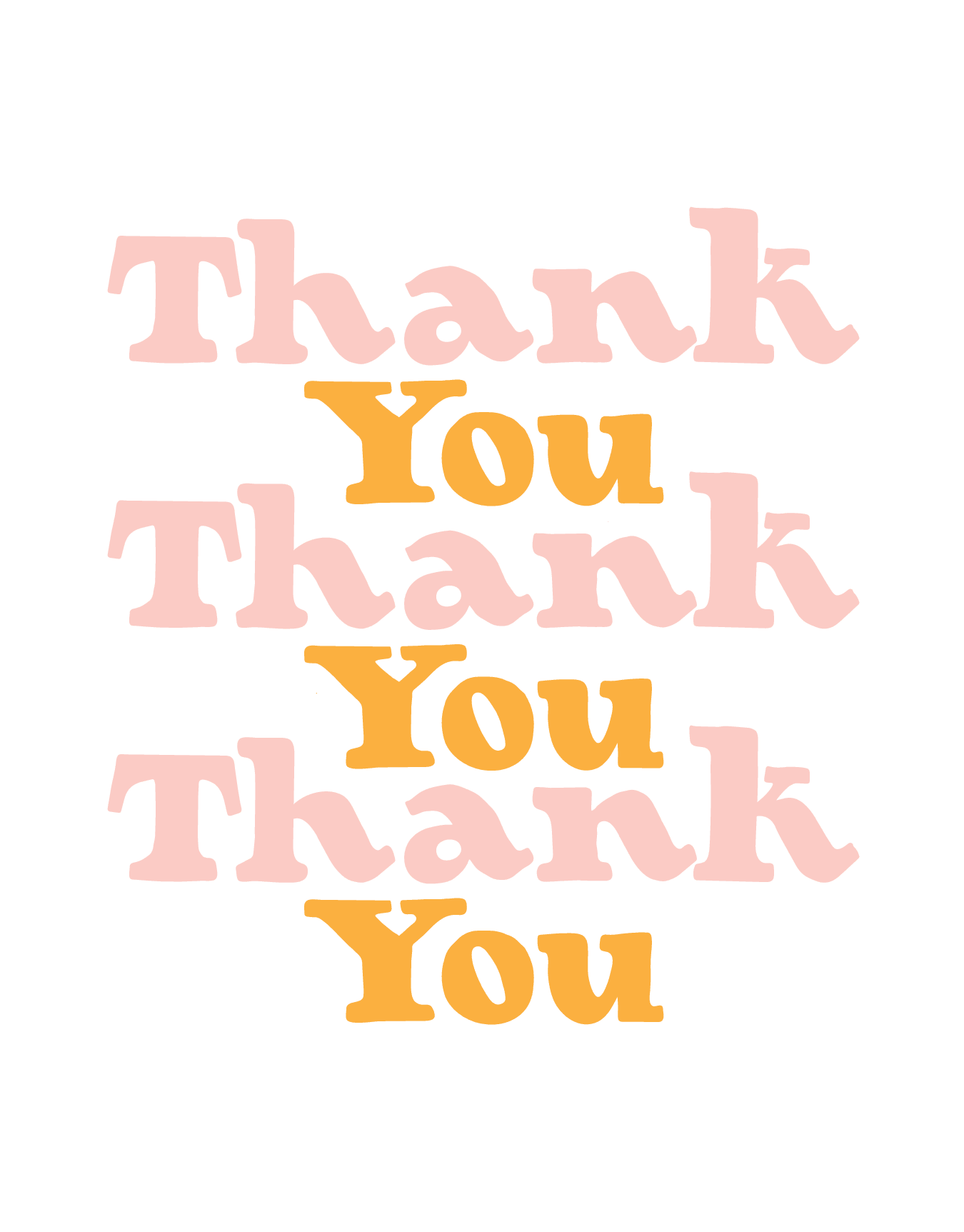 Thank You Stacked