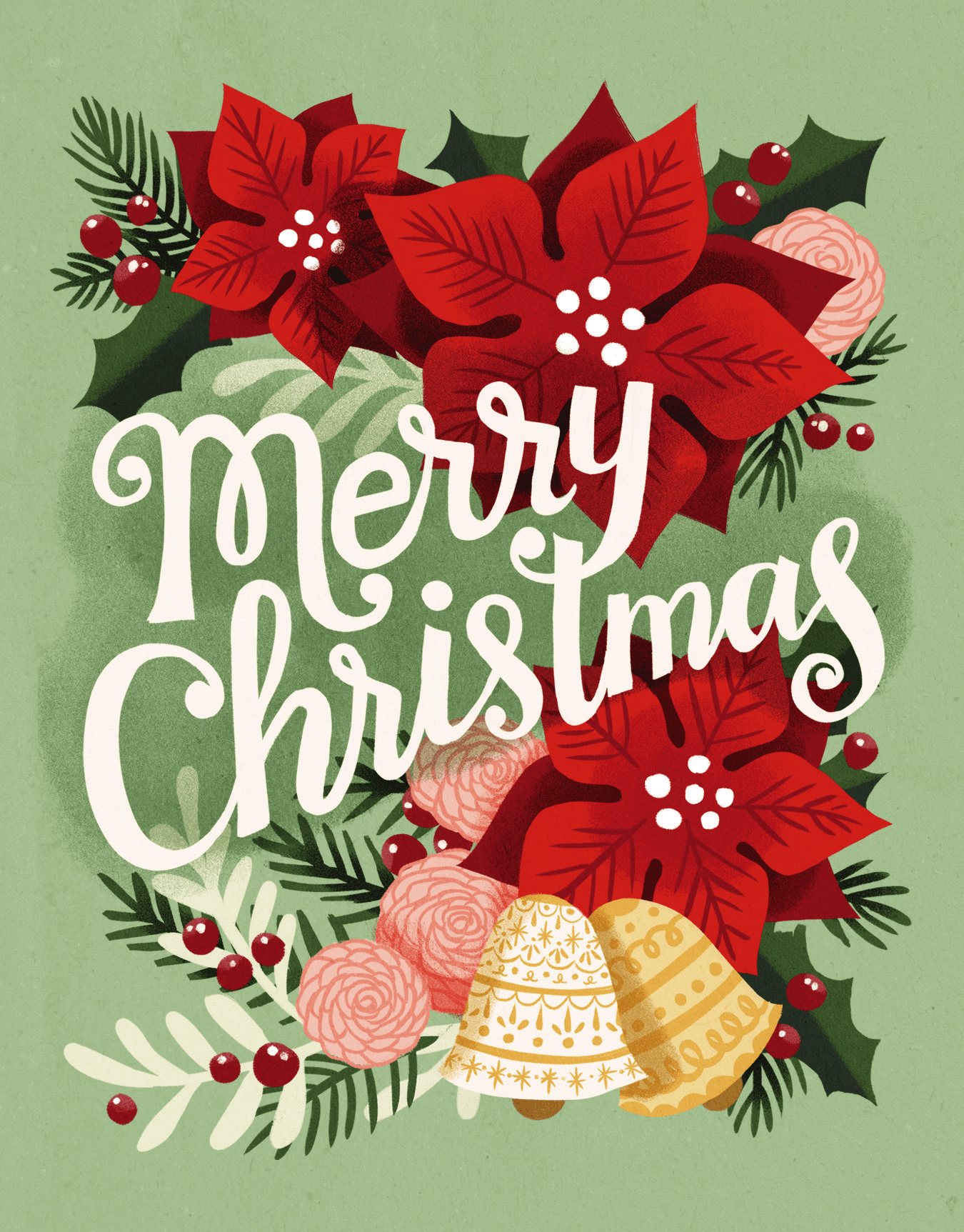 Merry Christmas Poinsettia