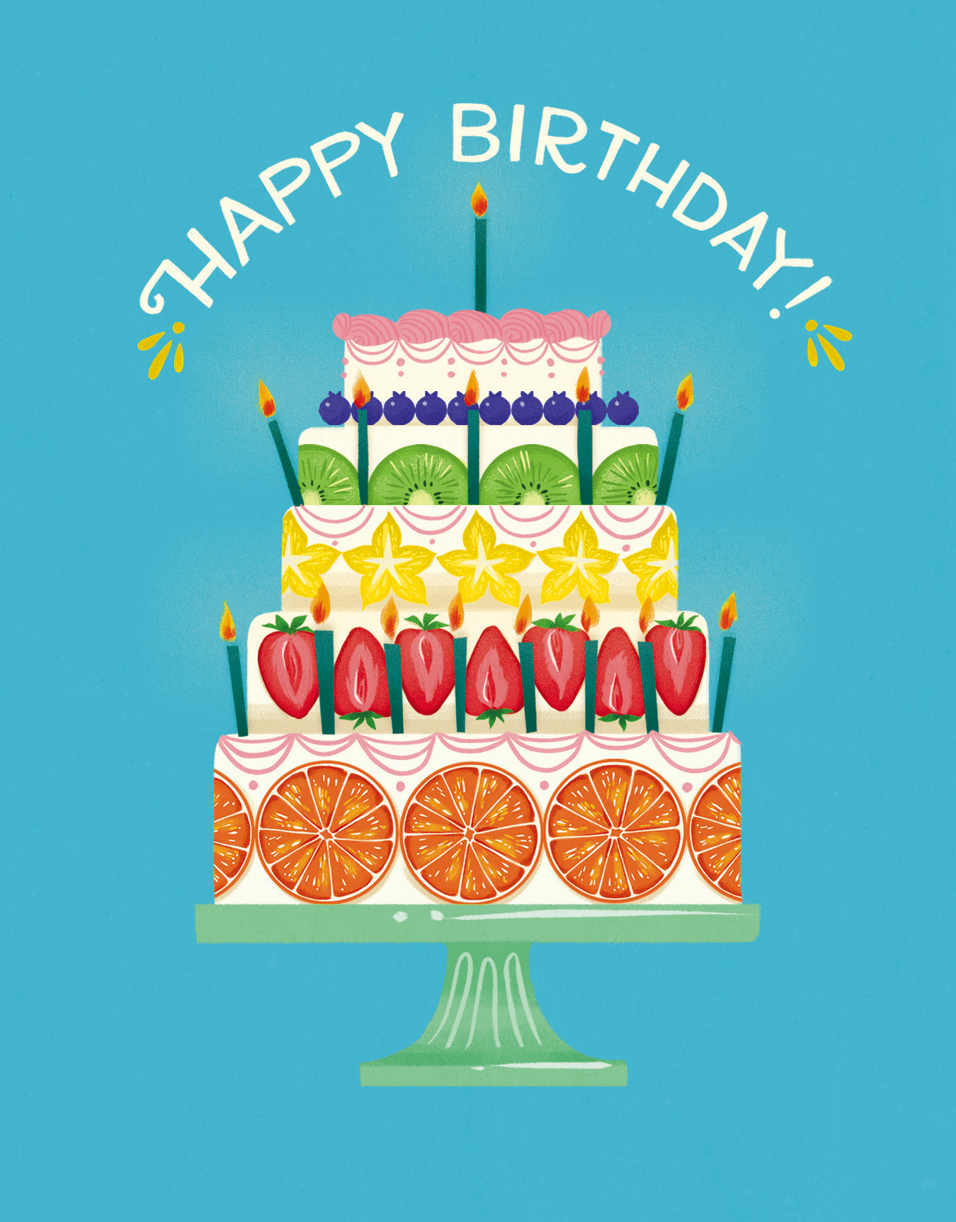 Birthday Fruit Cake