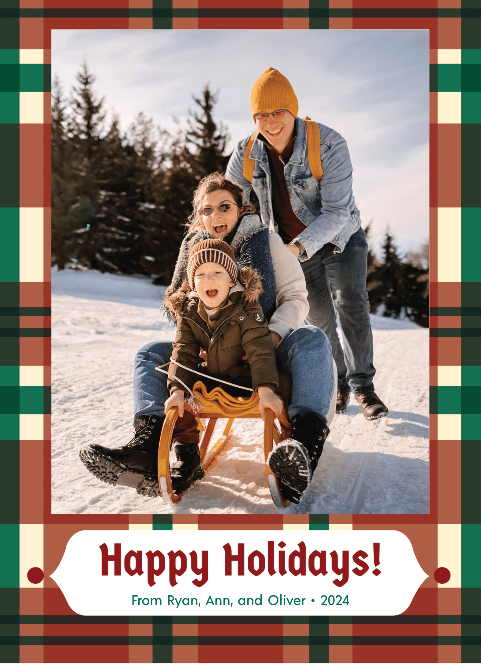 Plaid Photo Holiday