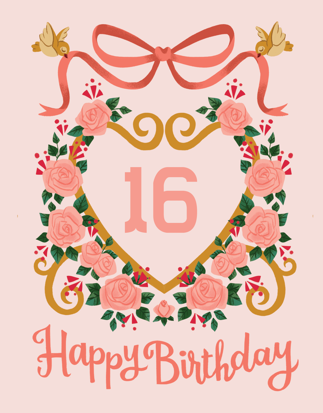 Custom Age Heart Birthday