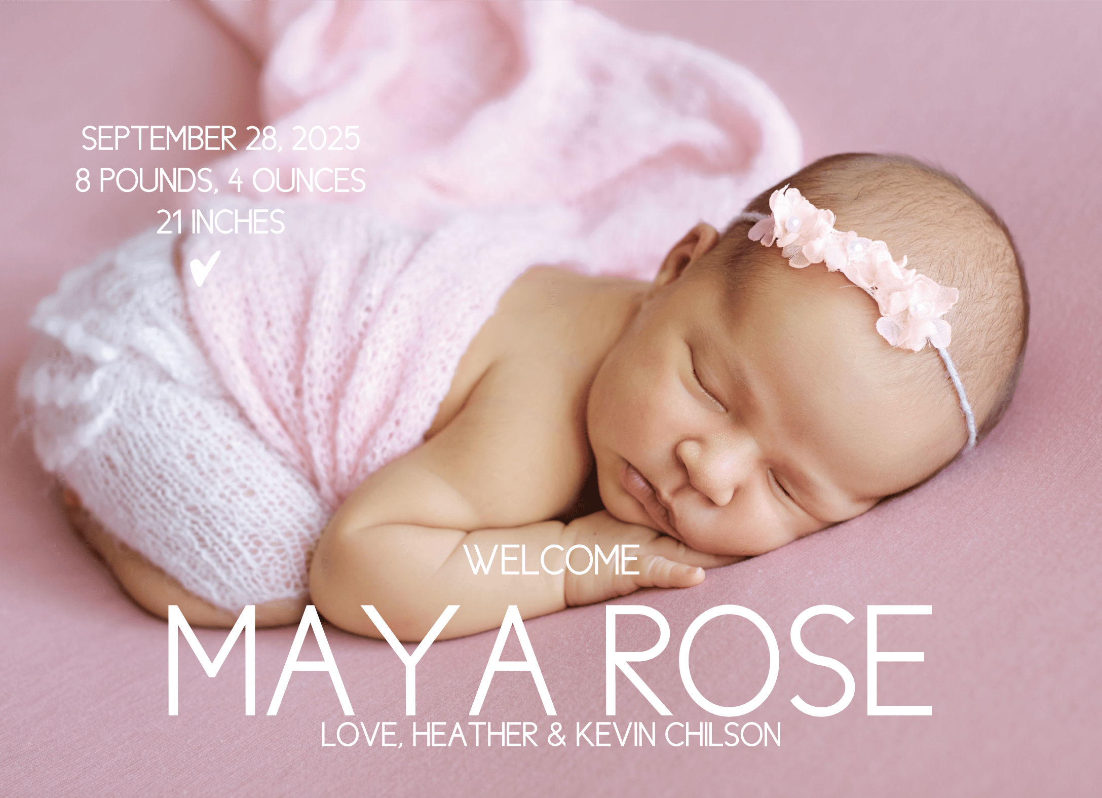 Simple Birth Announcement