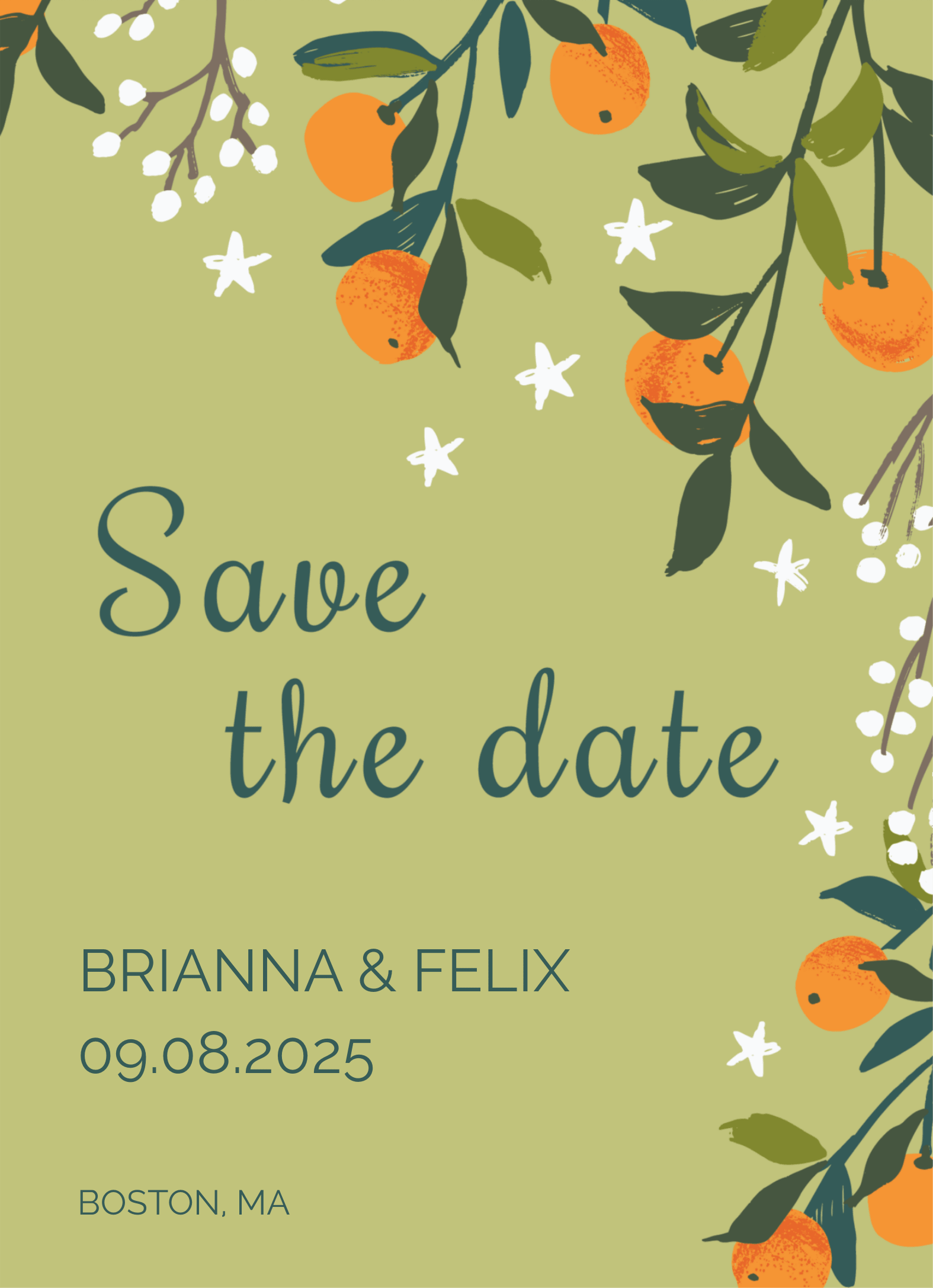 Clementines Save The Date