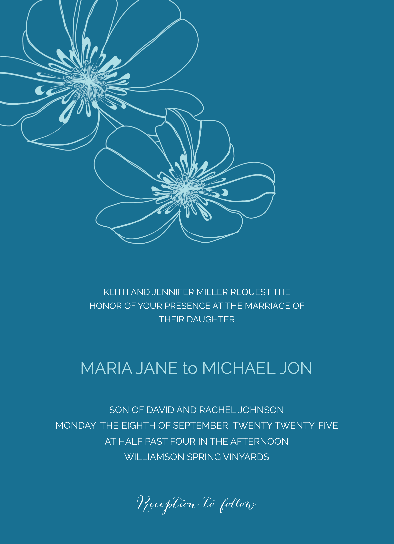 Drew Wedding Invite