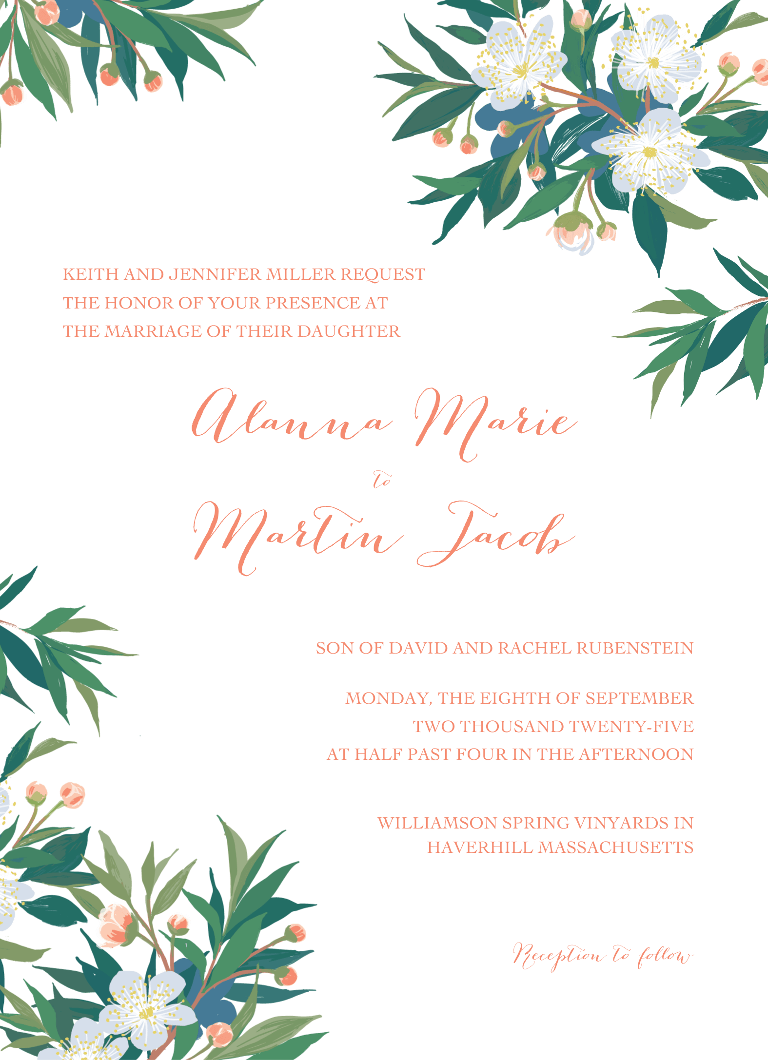 Myrtle Wedding Invite