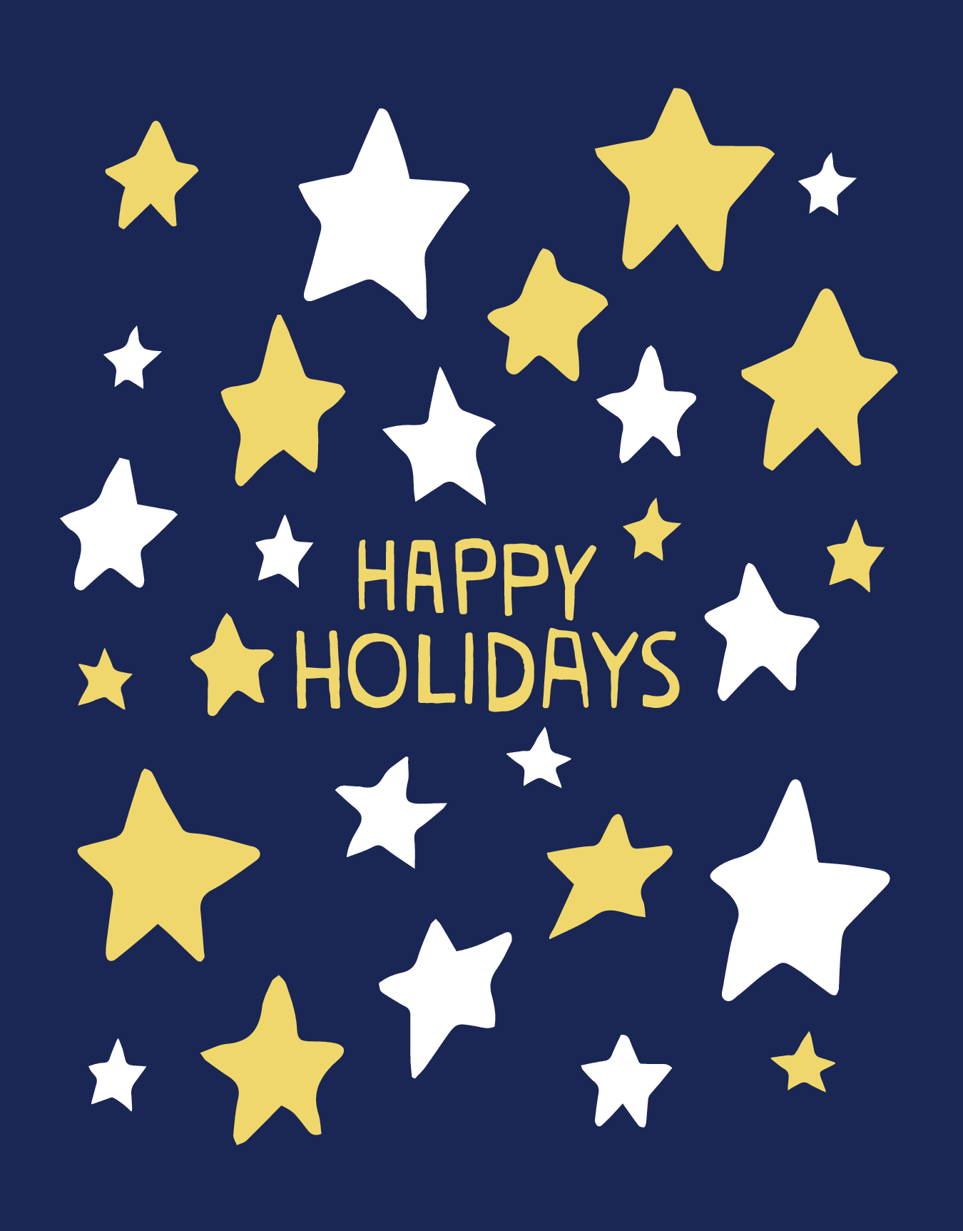 Happy Holidays Stars
