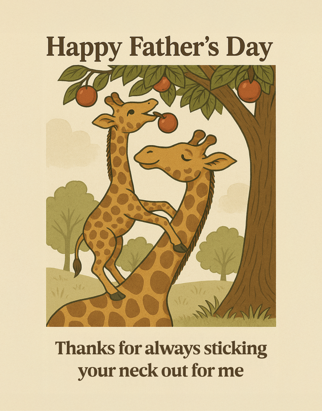 Giraffe Father's Day