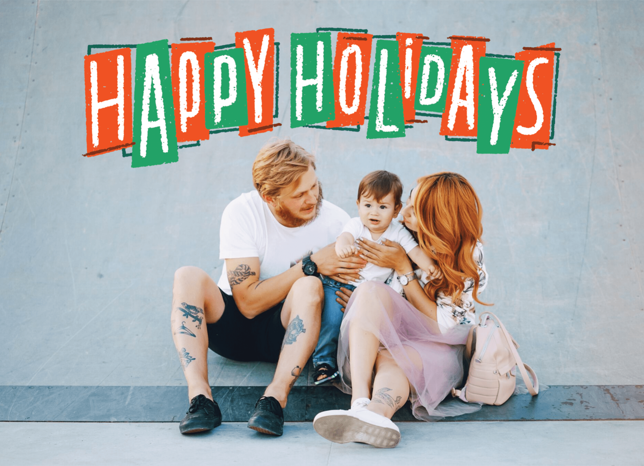 Happy Holidays Retro